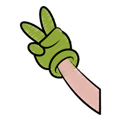 Worker glove cartoon icon vector illustration graphic design