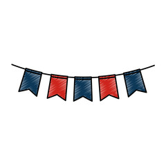 party garland isolated icon