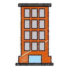 City building edifice icon vector illustration graphic dsign