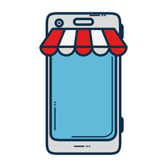 smartphone with market online app