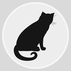 Cat silhouette web icon