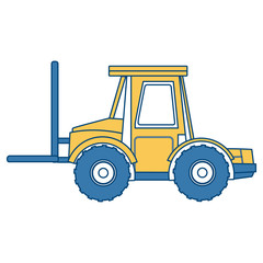 Forklift construction vehicle icon vector illustration graphic design