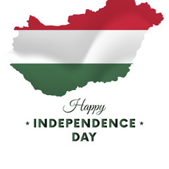 Hungary Independence day. Hungary map. Vector illustration.