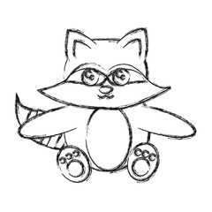 cute raccoon icon