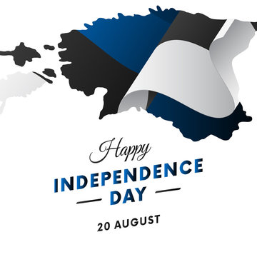 Estonia Independence day. Estonia map. Vector illustration.