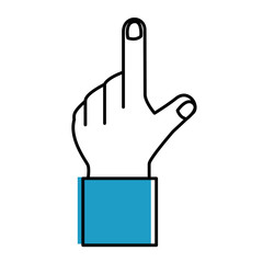 human hand touching icon