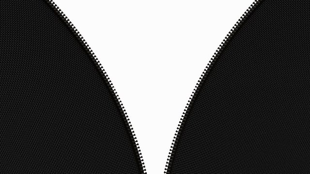 Black zipper on a carbon like material.
Animation of opening slider on black material with mask included.