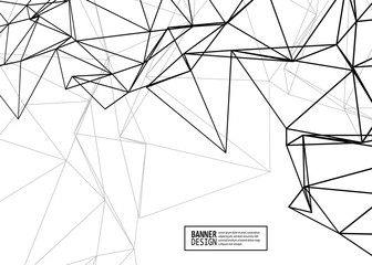 Wireframe mesh element with triangle shapes.