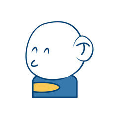 Cool guy cartoon icon vector illustration graphic design