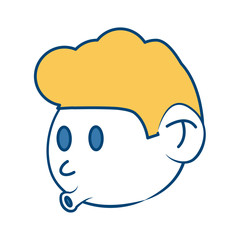 Cool guy cartoon icon vector illustration graphic design