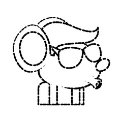 Cute mouse cartoon icon vector illustration graphic dsign