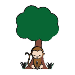 cute monkey icon