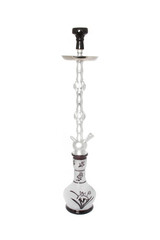 Colorful arabic hookah on white background. 