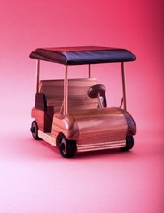 Small wooden toy car