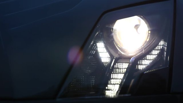 Turning on and off a car headlight