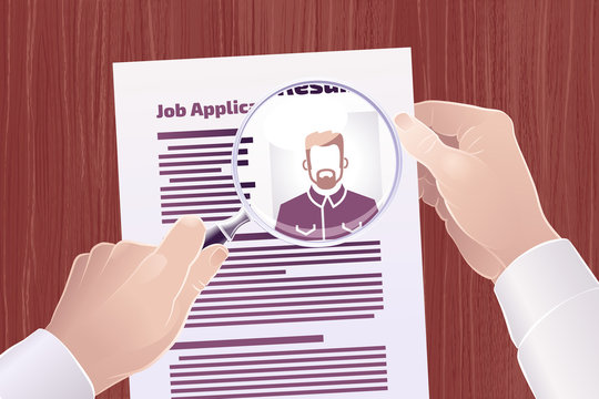 Job Application/Resume Search. Vector illustration on the subject of "Employment/Job Search".