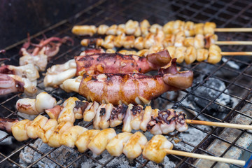 Grilled squid