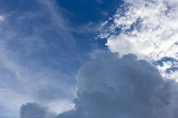 Dramatic sky with stormy clouds