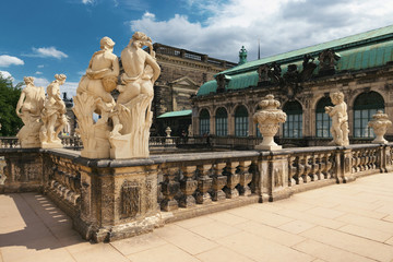 Naklejka premium Dresden, Germany - August 4, 2017: Zwinger - late German Baroque, founded in the early 18th century. a complex of four magnificent palace buildings.