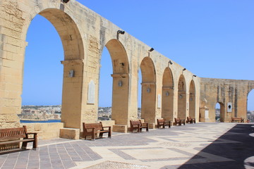 Malta: Die Upper Barrakka Gardens in der Altstadt von Valletta