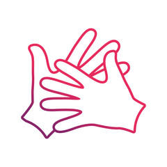 Obraz premium human hands icon over white background vector illustration