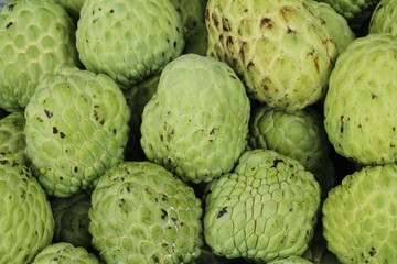 Sugar apple is delicious in the market