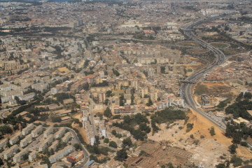 Banlieue d'Alger vue du ciel, Algérie