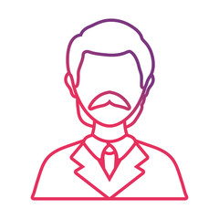 lawyer icon over white background vector illustration