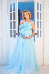 pregnant in Christmas decorations