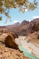 Ziz River in the Atlas Mountains of Morocco