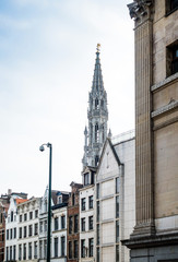 antique church building in Brussels, Belgium Europe