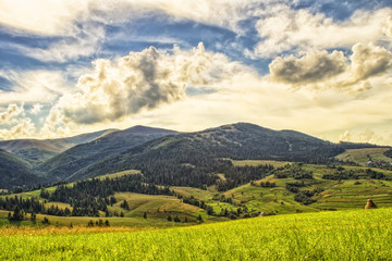 Viewn on the mountains. Carpathians, Podobovets