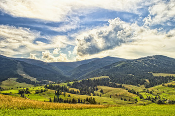 Viewn on the mountains. Carpathians, Podobovets