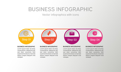 Vector circle infographic. Business diagrams, presentations and charts. Background