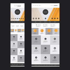 Responsive One Page Website Template - Desktop and Mobile Version