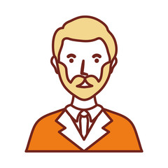 cartoon lawyer icon over white background vector illustration