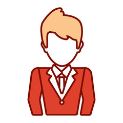 businessman icon over white background colorful design vector illustration