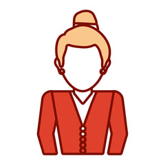 businesswoman icon over white background vector illustration