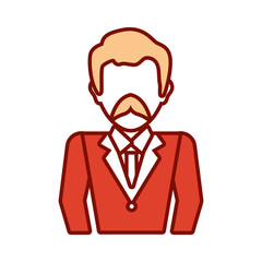 businessman icon over white background colorful design vector illustration