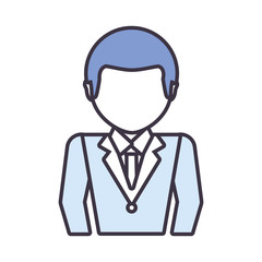 businessman icon over white background colorful design vector illustration