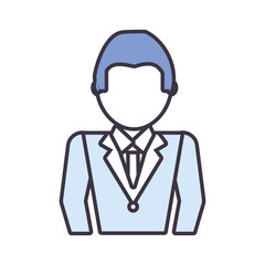 businessman icon over white background colorful design vector illustration