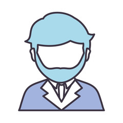 lawyer icon over white background colorful design vector illustration