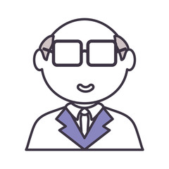 lawyer icon over white background colorful design vector illustration