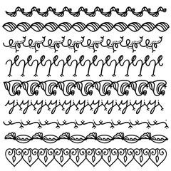 Fototapeta premium Doodle trim or border collection