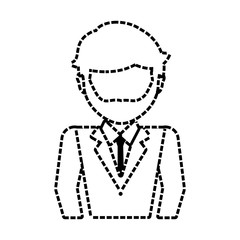 businessman icon over white background vector illustration