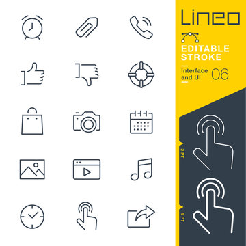 Lineo Editable Stroke - Interface and UI line icons
Vector Icons - Adjust stroke weight - Expand to any size - Change to any colour