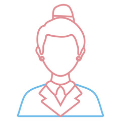 woman lawyer icon over white background vector illustration