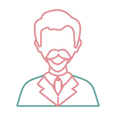 lawyer icon over white background vector illustration