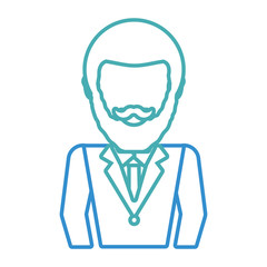 businessman icon over white background colorful design vector illustration