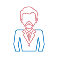 businessman icon over white background colorful design vector illustration